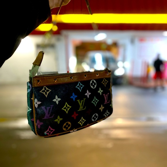 Louis Vuitton X Murakami Multicolore Pochette Noir - Picture 10 of 16